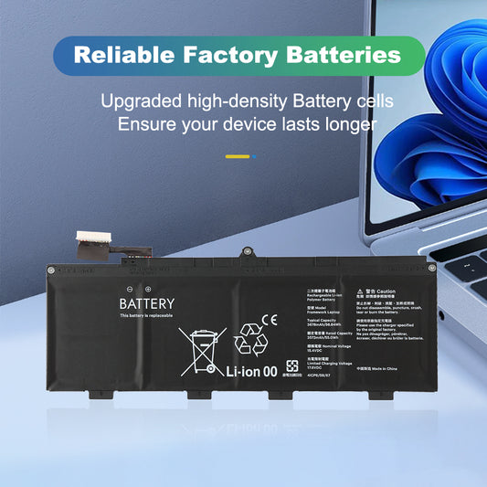 Framework reliable factory high-density cells battery displayed beside laptop for longer lasting power
