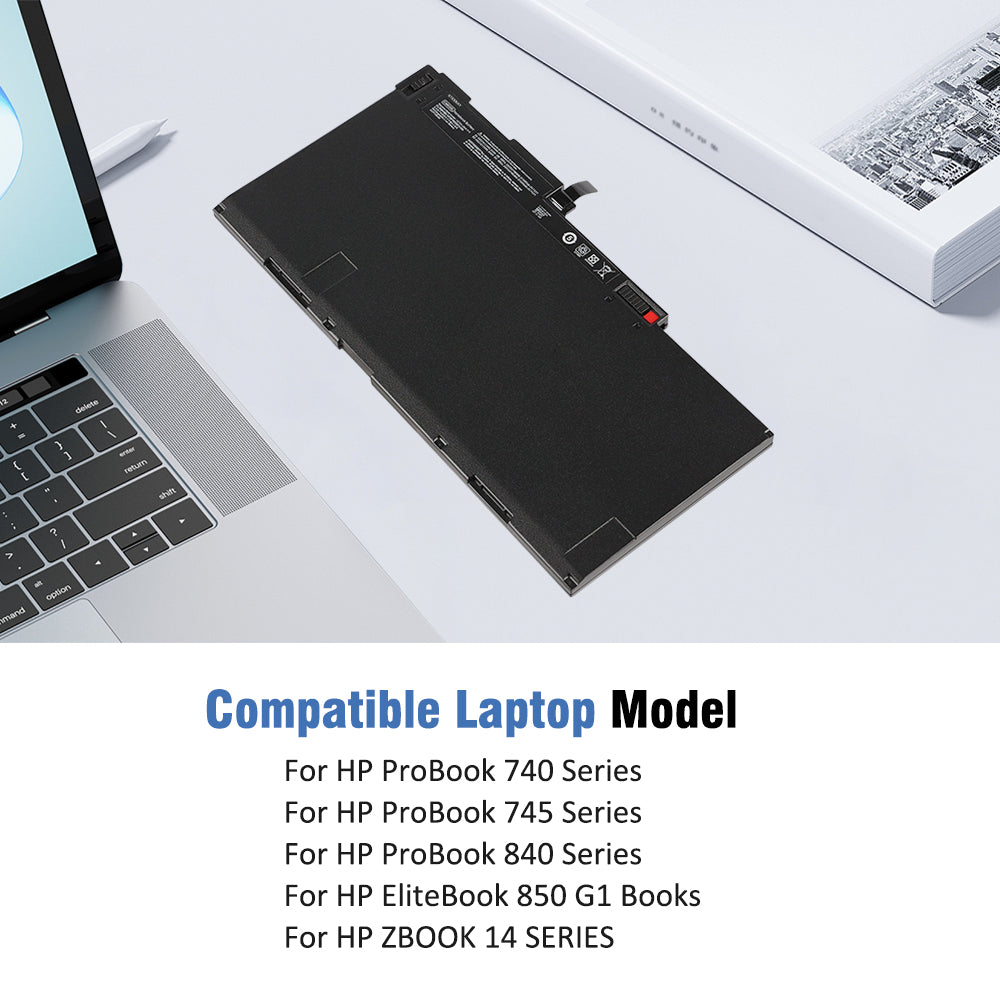 CM03XL battery compatible laptop models HP EliteBook 740-855 G1 G2 ZBook 14 15u series