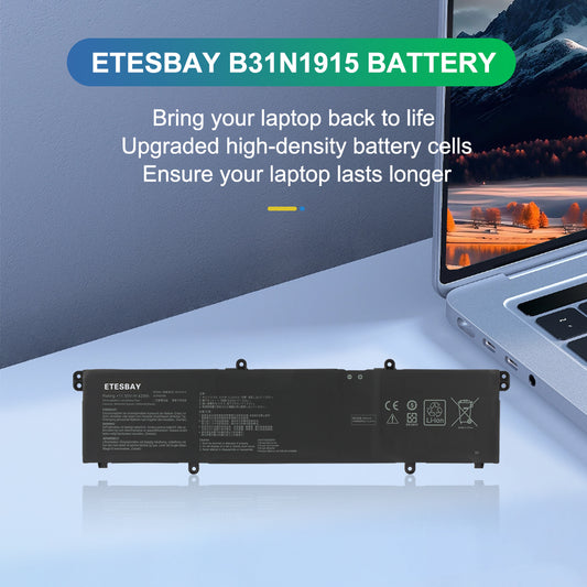 ETESBAY B31N1915 battery upgraded high-density cells bring ExpertBook back to life longer lasting performance replacement
