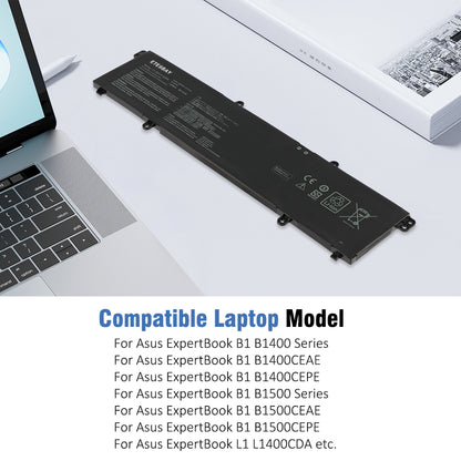 B31N1915 battery beside Asus ExpertBook compatible B1 B1400 B1500 series and L1 L1400CDA business laptop models list