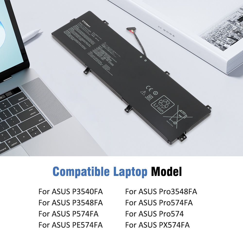 C31N1831 battery beside Asus Pro compatible P3540FA P3548FA P574FA PE574FA PX574FA business laptop series models