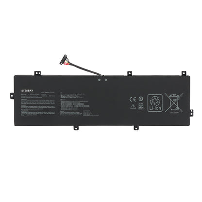 ETESBAY C31N1831 Li-Polymer battery white background with connector wire model C31N1831 11.55V 50Wh CE certified for Asus Pro