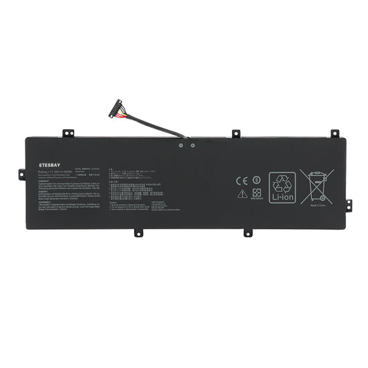 ETESBAY C31N1831 Li-Polymer battery white background with connector wire model C31N1831 11.55V 50Wh CE certified for Asus Pro