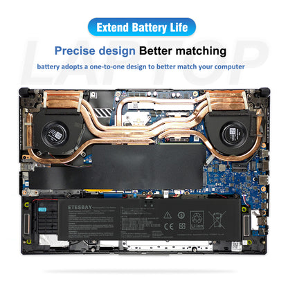 C41N2013 battery installed inside Asus ROG laptop one-to-one design matching original fit for easy replacement installation