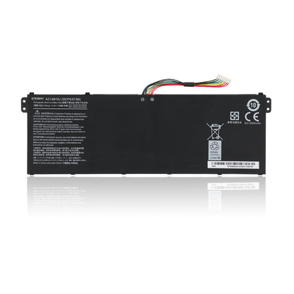 ETESBAY AC14B18J Li-ion battery white background with multi-color connector wire model AC14B18J 11.4V 36Wh CE for Acer