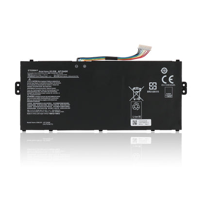 ETESBAY AP19A8K Li-ion battery white background with multi-color connector wire model AP19A8K 11.55V 40.22Wh CE for Acer