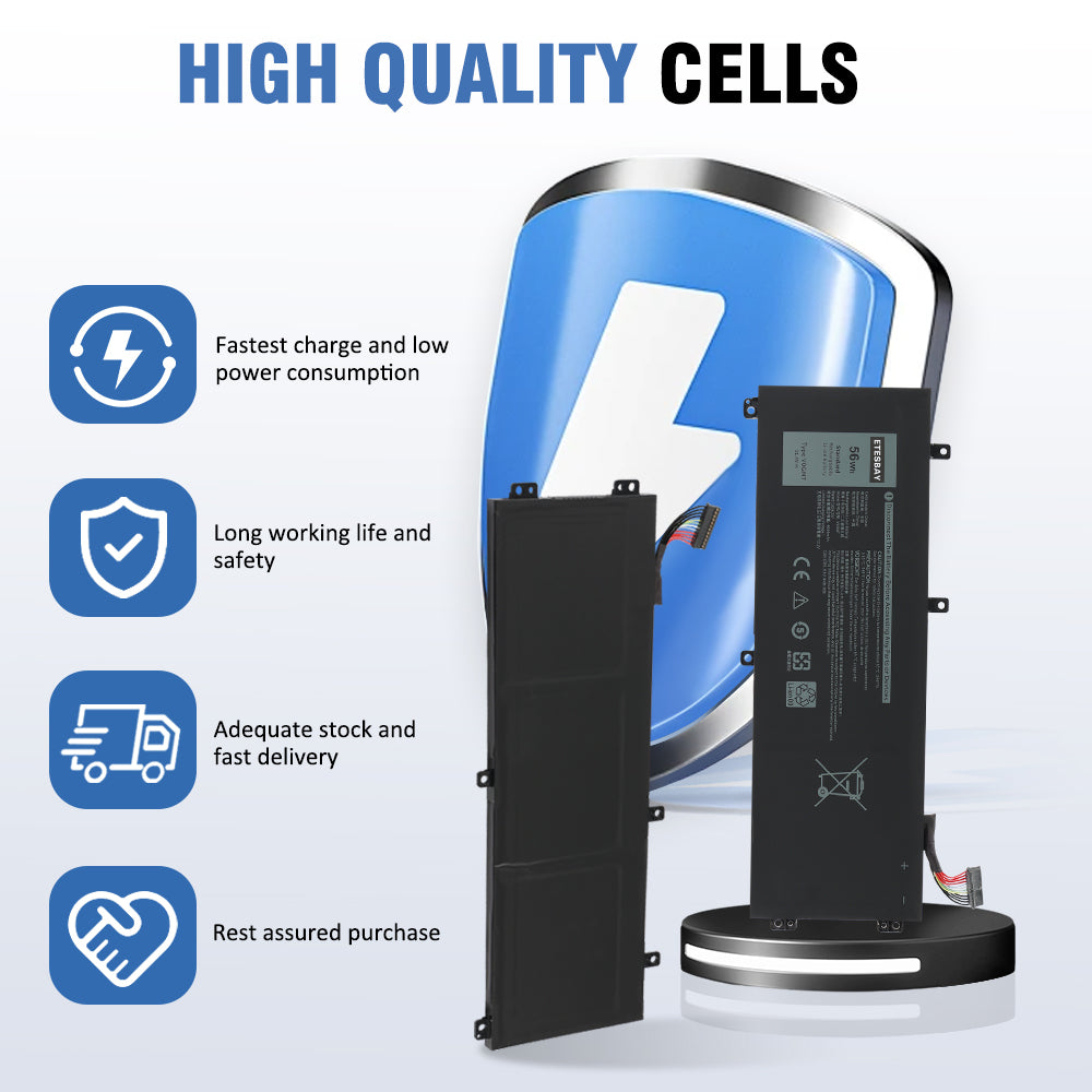 V0GMT battery high quality cells featuring fast charging, long life, and reliable safety performance