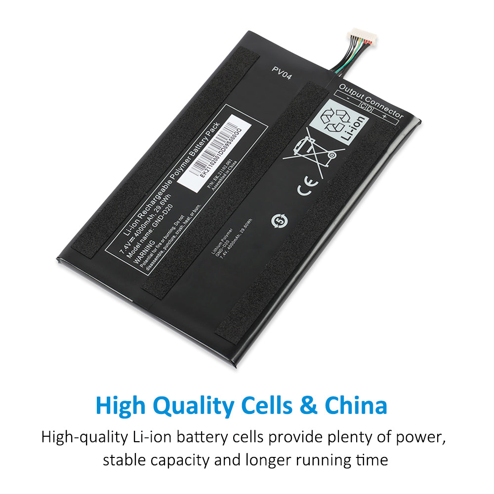 GNG-D20 high quality Li-ion cells made in China providing stable capacity and longer runtime