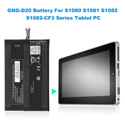 GNG-D20 battery for Gigabyte S1080 S1081 S1082 S1082-CF3 series tablet PC shown together
