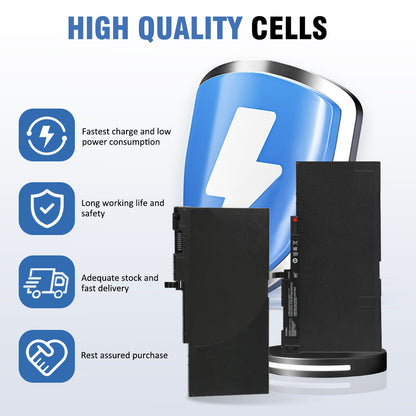 CM03XL battery grade A cells stack side and back view HP EliteBook ZBook 50Wh