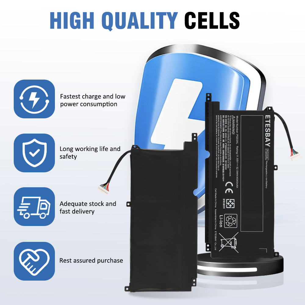 PG03XL battery high quality cells fastest charge long working life safety rest assured purchase