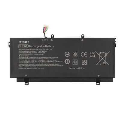 SH03XL rechargeable battery front view showing 11.55V 57.9Wh specifications on white background