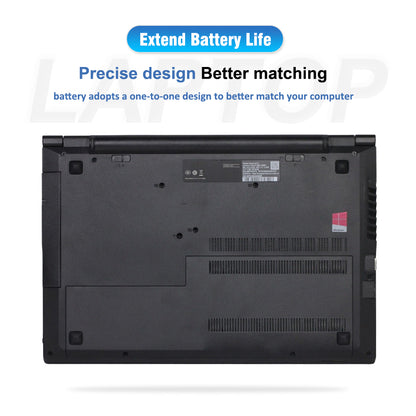 Lenovo laptop bottom view showing precise one-to-one battery compartment design for M4450 replacement battery installation.