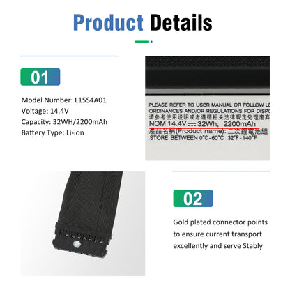 L15L4A01 Laptop battery For Lenovo Ideapad V4400 300-14 300-15 - Product Details
