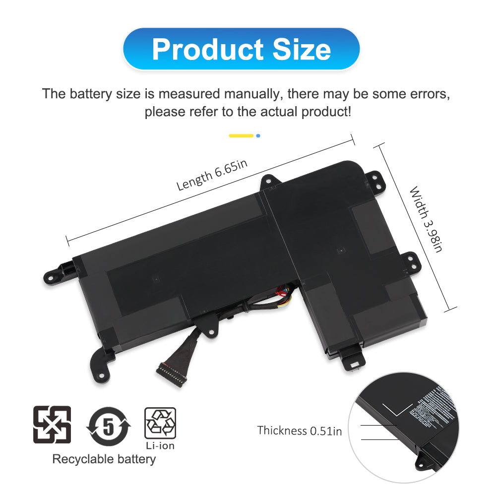 L16M4PB0 Replacement Battery For Lenovo Y720-15lkb Legion Y720-15i - Product Size