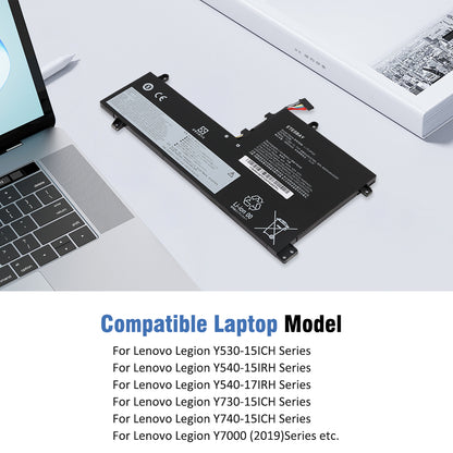 Compatible laptop models for L17C3PG2: Lenovo Legion Y530 Y540 Y730 Y740 Y7000 series replacement battery shown
